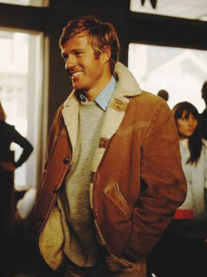Downhill Racer Robert Redford Brown Shearling Jacket