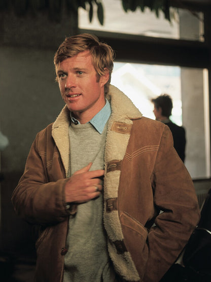 Downhill Racer Robert Redford Brown Shearling Jacket