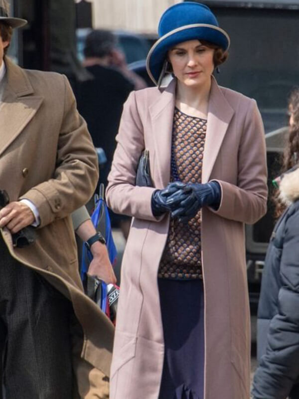 Downton Abbey Mary Crawley Pink Wool Coat