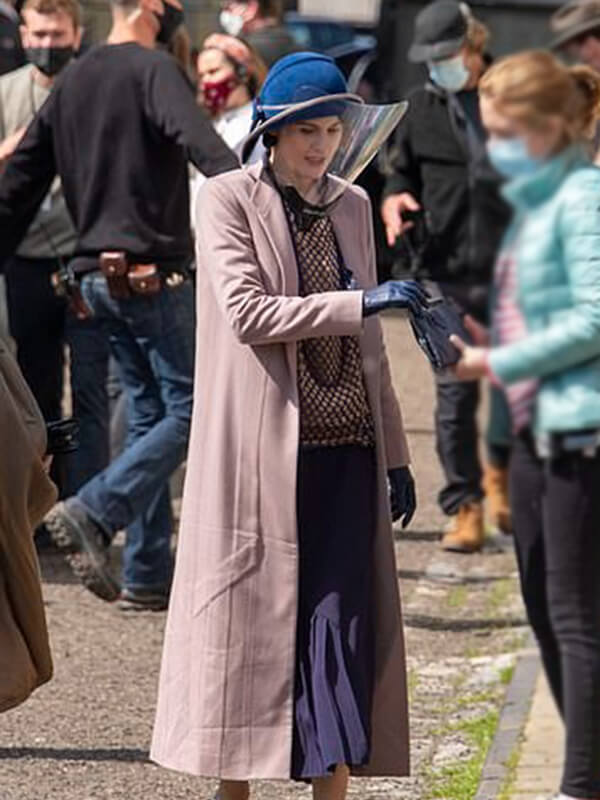 Downton Abbey Mary Crawley Pink Wool Coat