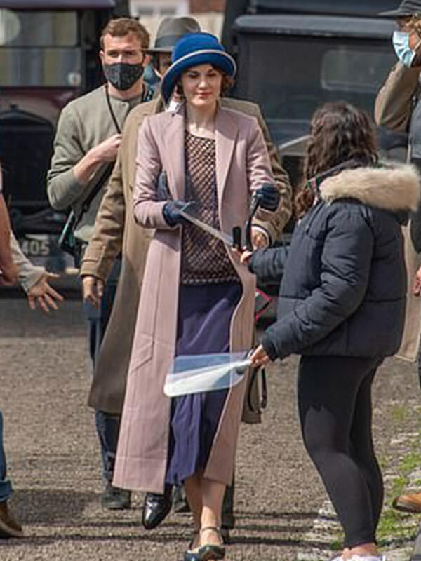 Downton Abbey Mary Crawley Pink Wool Coat