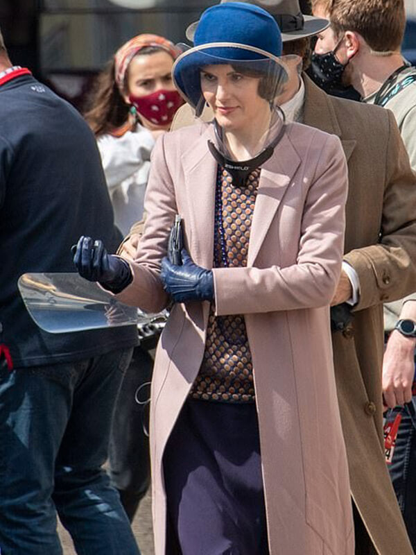 Downton Abbey Mary Crawley Pink Wool Coat
