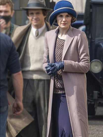 Downton Abbey Mary Crawley Pink Wool Coat