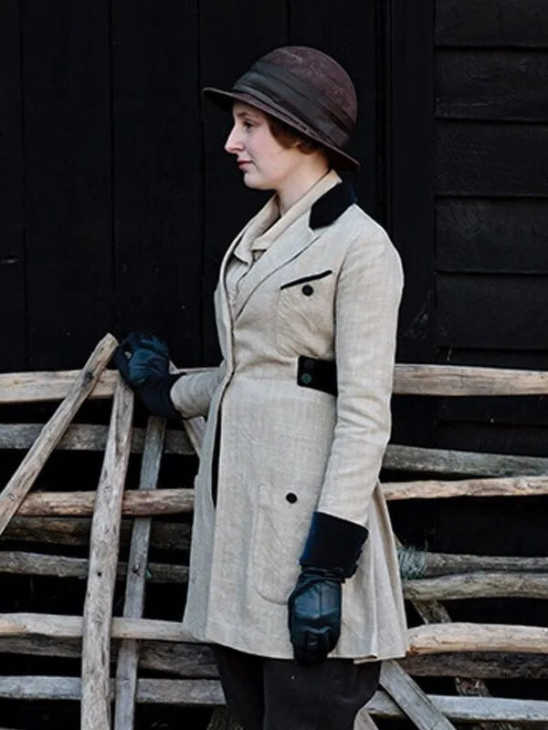 Downton Abbey S01 Lady Edith Crawley Wool Coat