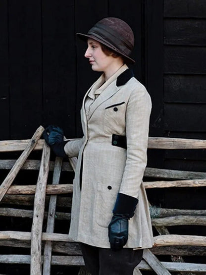 Downton Abbey S01 Lady Edith Crawley Wool Coat