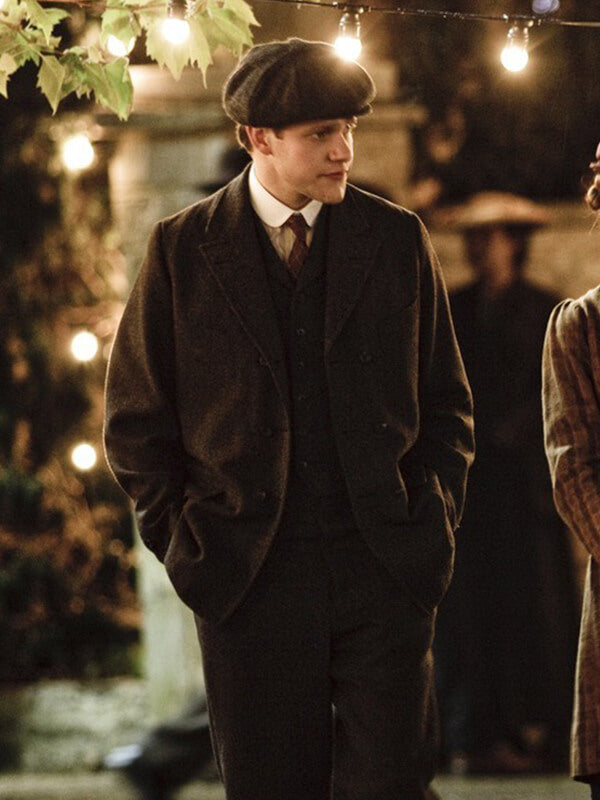 Downton Abbey S01 William Mason Brown Wool Coat