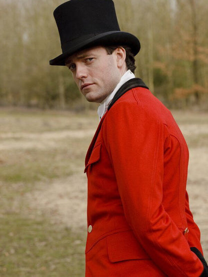 Downton Abbey S02 Evelyn Napier Red Wool Coat