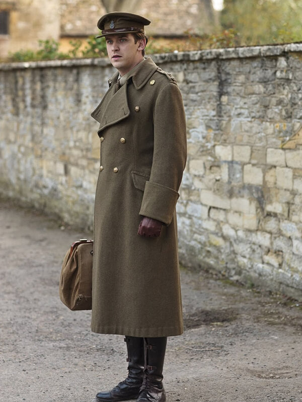 Downton Abbey S02 Matthew Crawley Wool Coat