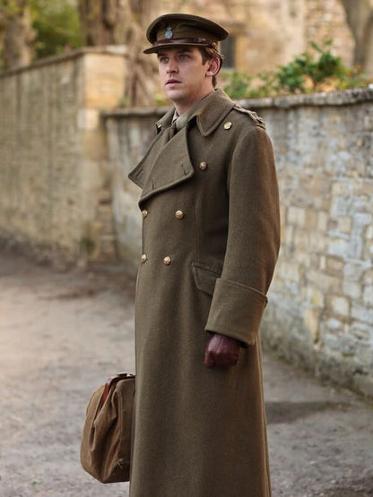 Downton Abbey S02 Matthew Crawley Wool Coat