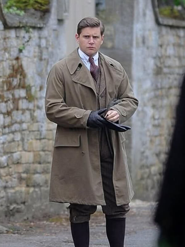 Downton Abbey Tom Branson Brown Cotton Coat
