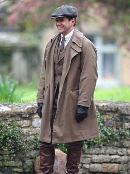 Downton Abbey Tom Branson Brown Cotton Coat