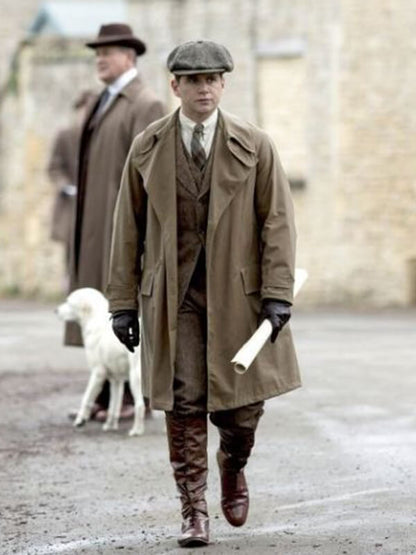 Downton Abbey Tom Branson Brown Cotton Coat