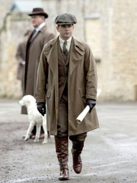 Downton Abbey Tom Branson Brown Cotton Coat