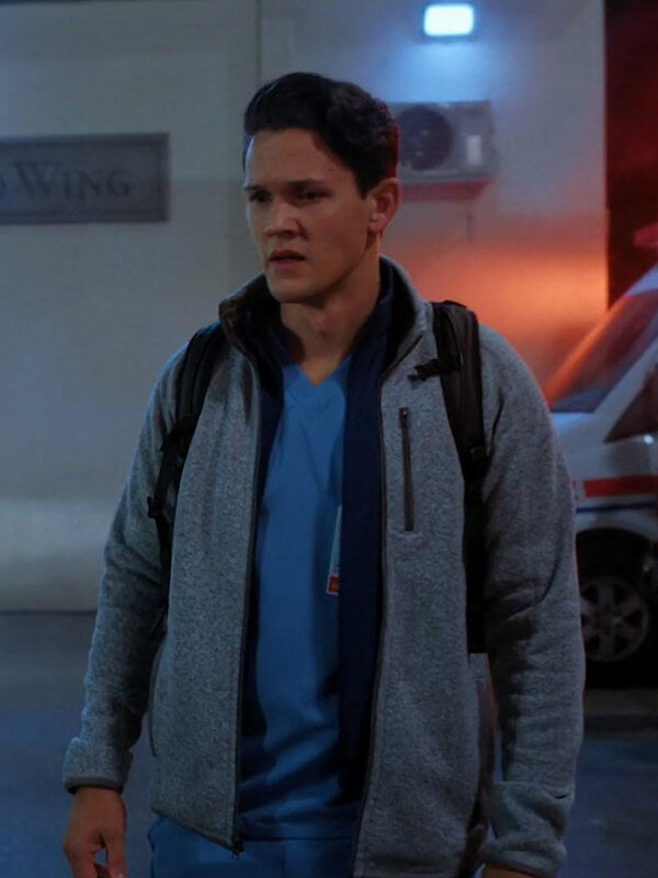 Dr. Blake Lewis Scrubs S01 Gray Wool Jacket