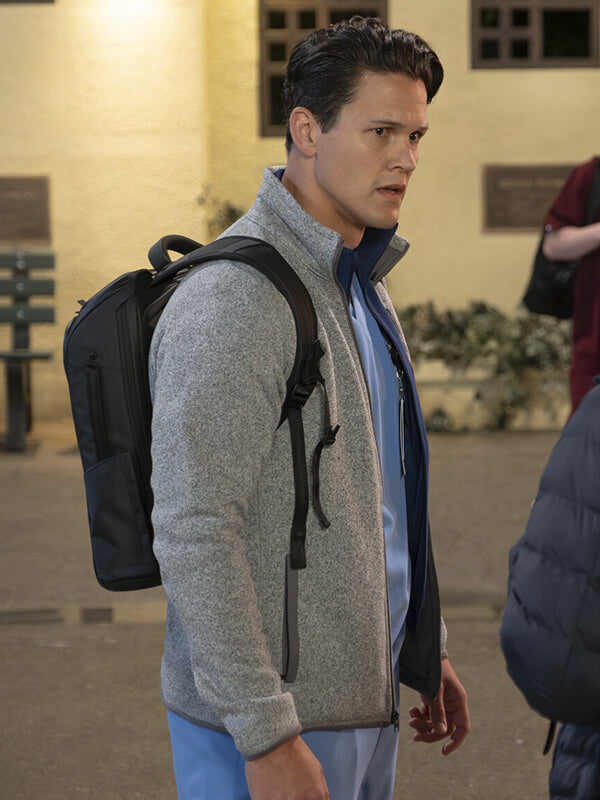 Dr. Blake Lewis Scrubs S01 Gray Wool Jacket