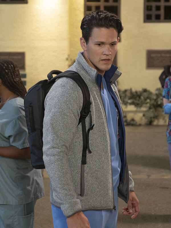 Dr. Blake Lewis Scrubs S01 Gray Wool Jacket