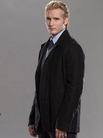 Dr. Carlisle Cullen The Twilight Saga Black Wool Coat