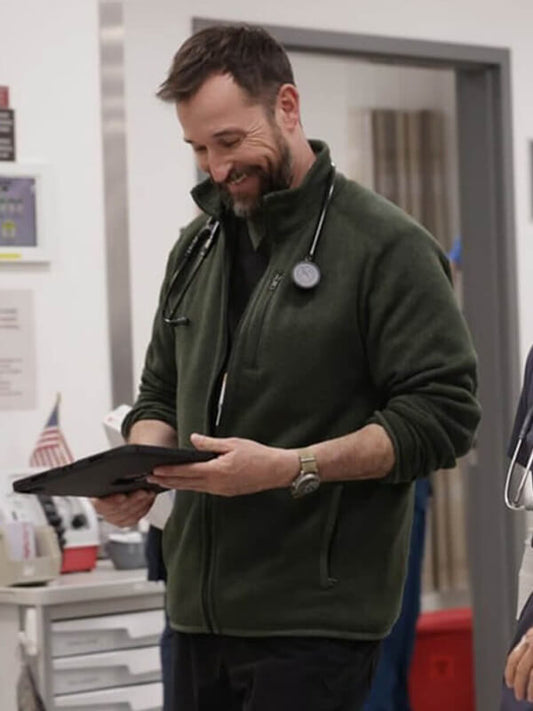 Dr. Michael The Pitt S01 Noah Wyle Wool Jacket