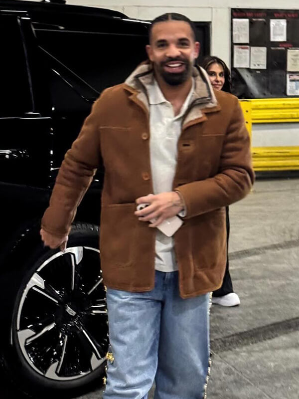 Drake Brown Suede Shearling Jacket
