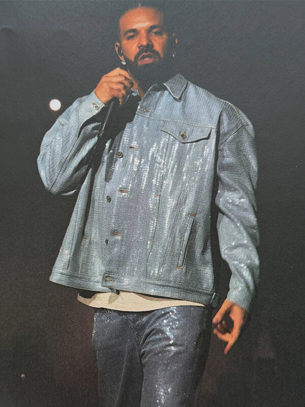 Drake Toronto Tour 2026 Blue Trucker Jacket