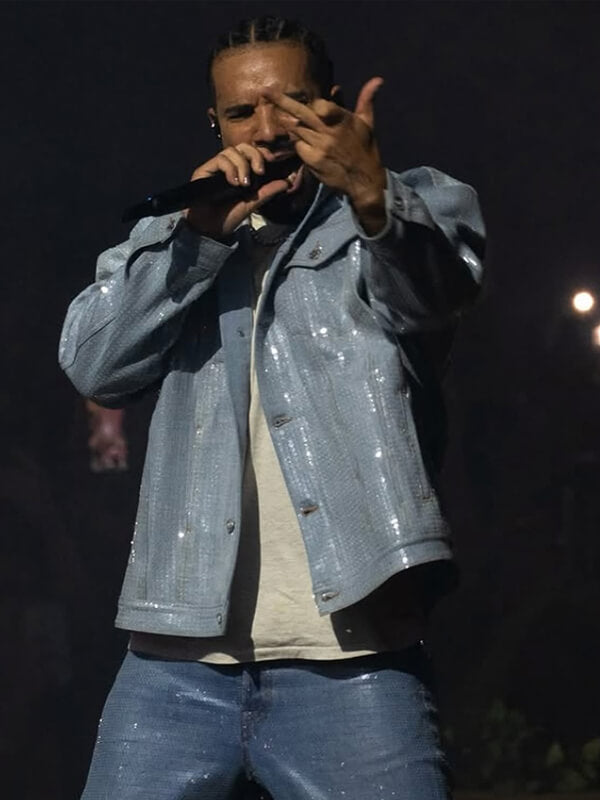 Drake Toronto Tour 2026 Blue Trucker Jacket