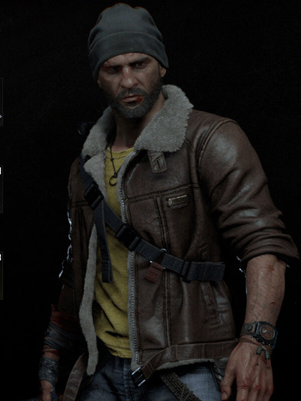 Dying Light The Beast Bruiser Brown Shearling Jacket