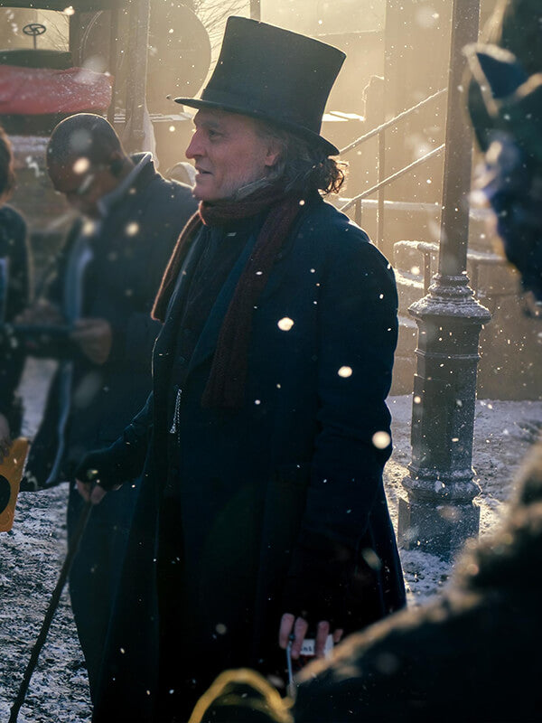 Ebenezer A Christmas Carol 2026 Johnny Deep Wool Coat