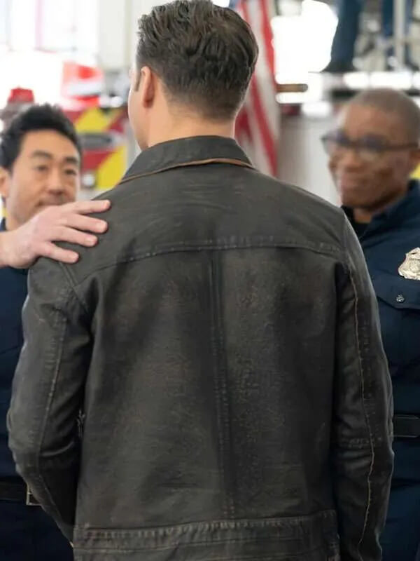 Eddie Diaz 9-1-1 S08 Ryan Black Leather Jacket