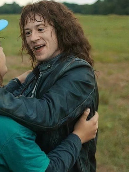 Eddie Munson Stranger Things Black Leather Jacket