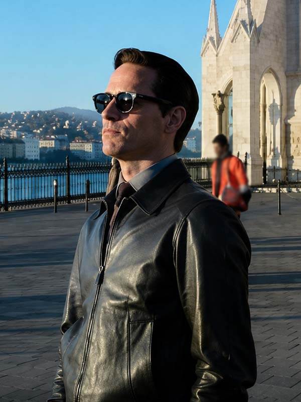 Eddie Redmayne The Day of the Jackal S01 Leather Jacket