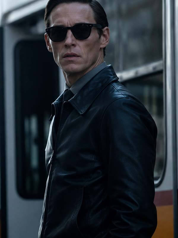 Eddie Redmayne The Day of the Jackal S01 Leather Jacket