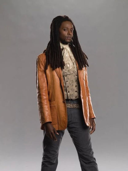 Edi Gathegi Twilight Laurent Orange Leather Jacket