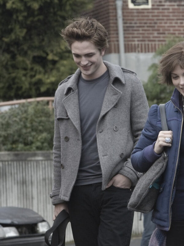 Edward Cullen Twilight Robert Pattinson Gray Wool Coat