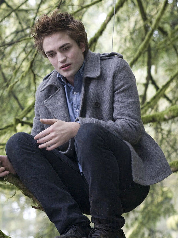 Edward Cullen Twilight Robert Pattinson Gray Wool Coat