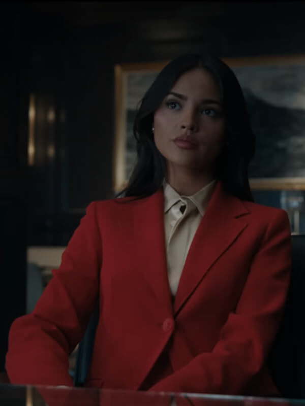 Eiza Gonzalez In The Grey 2026 Red Blazer