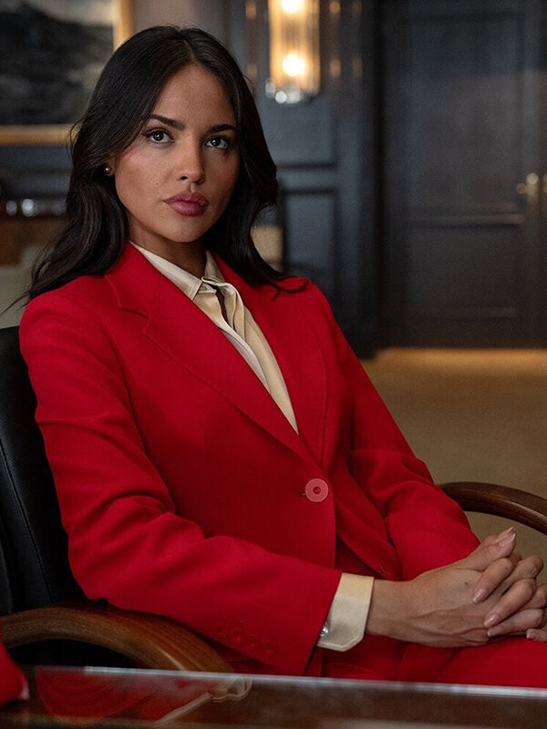 Eiza Gonzalez In The Grey 2026 Red Blazer