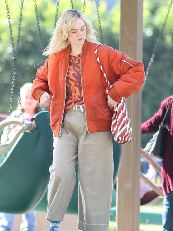 Elle Fanning Margo’s Got Money Troubles Bomber Jacket
