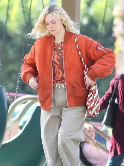 Elle Fanning Margo’s Got Money Troubles Bomber Jacket