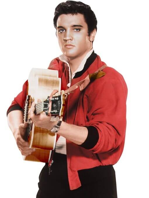 Elvis Presley Vintage Red Cotton Bomber Jacket