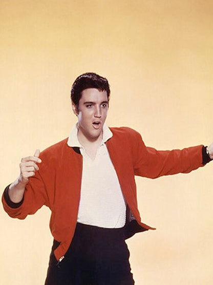 Elvis Presley Vintage Red Cotton Bomber Jacket
