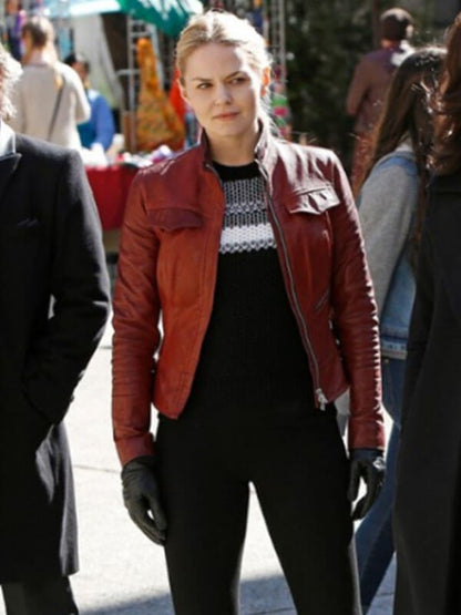 Emma Swan Once Upon A Time Red Leather Jacket