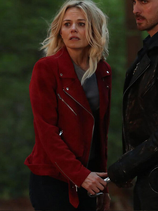 Emma Swan Once Upon A Time Red Suede Jacket