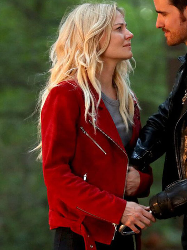 Emma Swan Once Upon A Time Red Suede Jacket