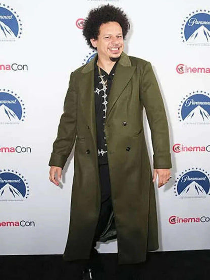 Eric André Street Fighter 2026 Green Wool Coat