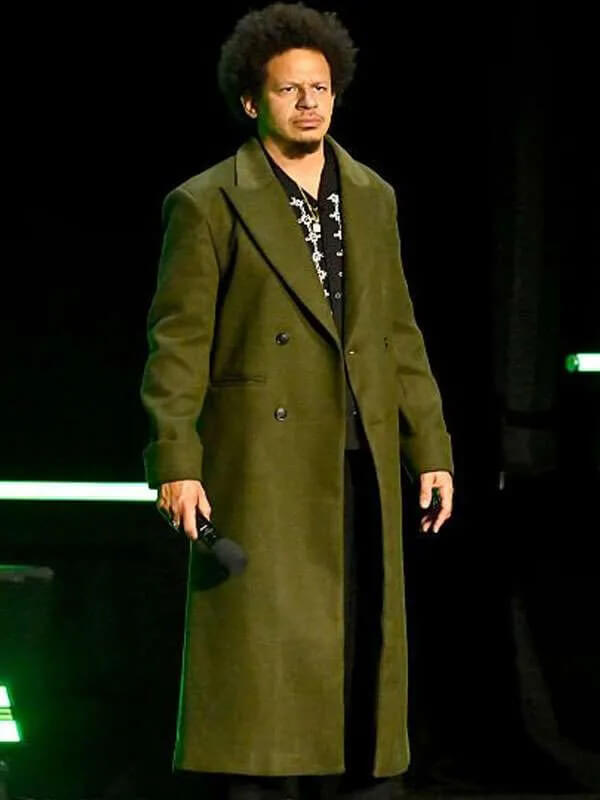 Eric André Street Fighter 2026 Green Wool Coat