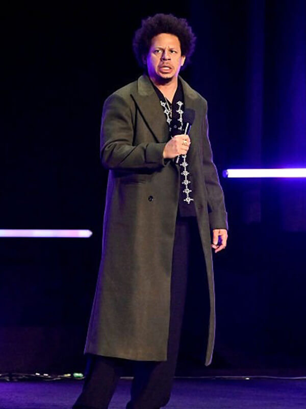 Eric André Street Fighter 2026 Green Wool Coat