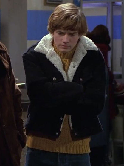 Eric Forman That '70s Show Black Shearling Jacket