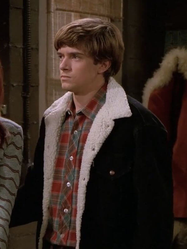 Eric Forman That '70s Show Black Shearling Jacket