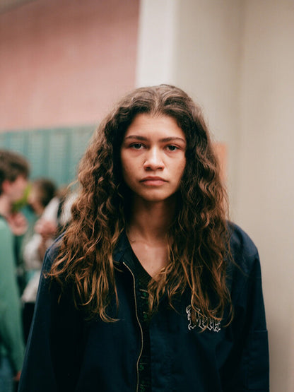Euphoria S02 Zendaya Black Cotton Jacket
