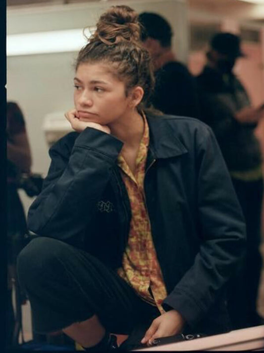 Euphoria S02 Zendaya Black Cotton Jacket